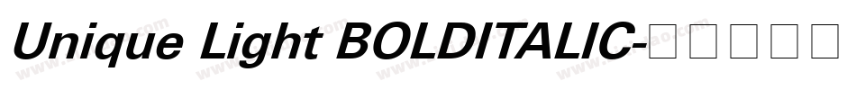 Unique Light BOLDITALIC字体转换